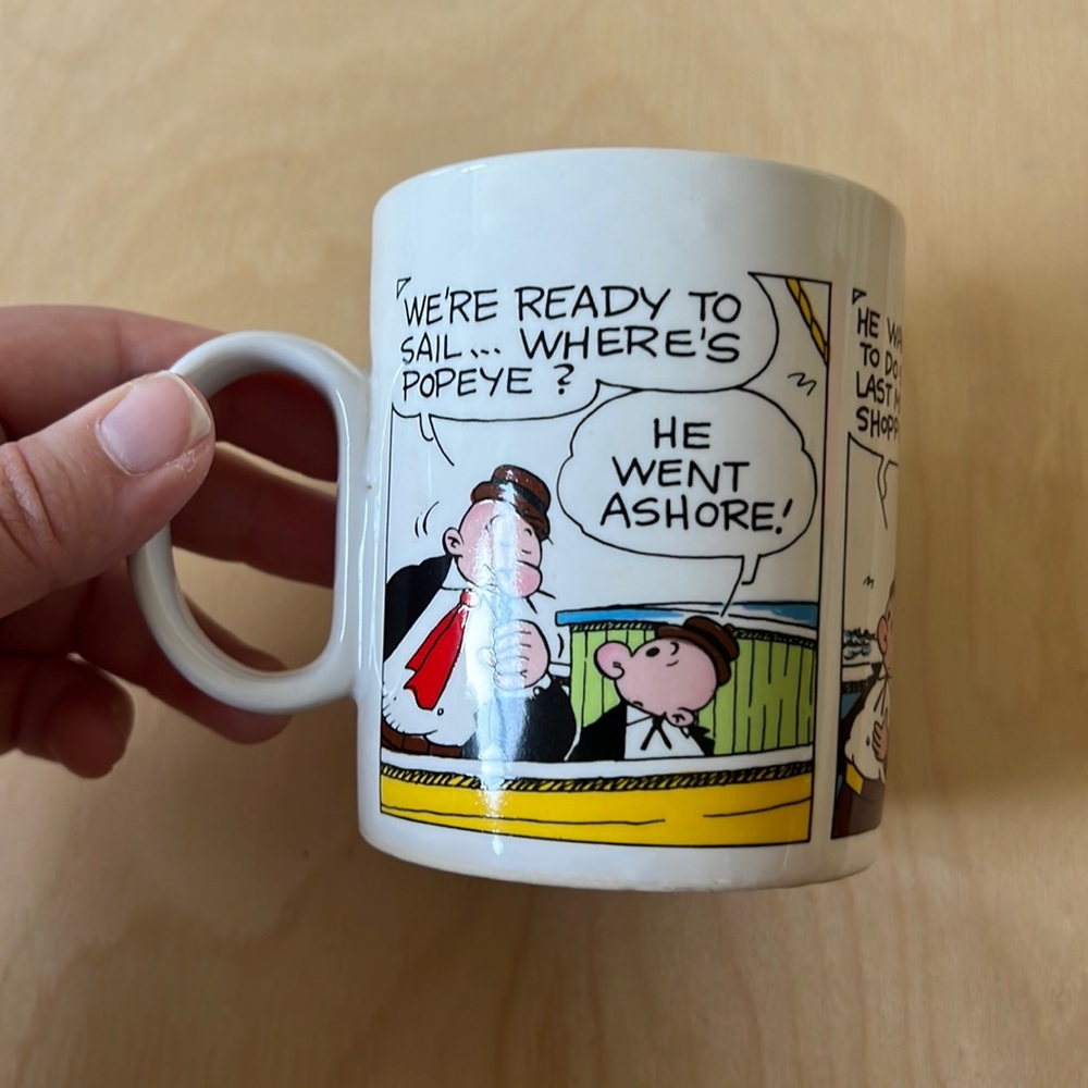 Popeye Vintage Mug 1980